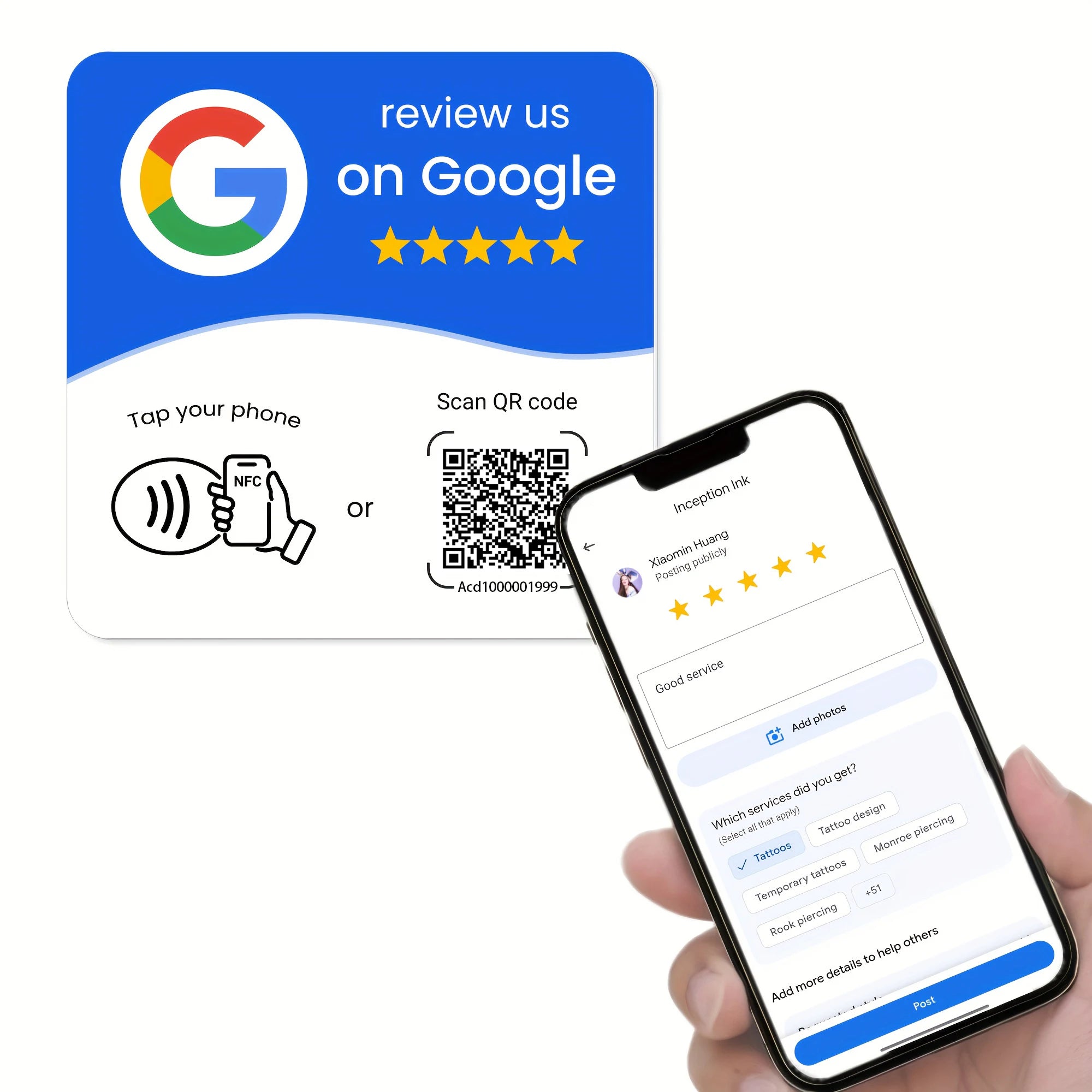 Google Review Card NFC