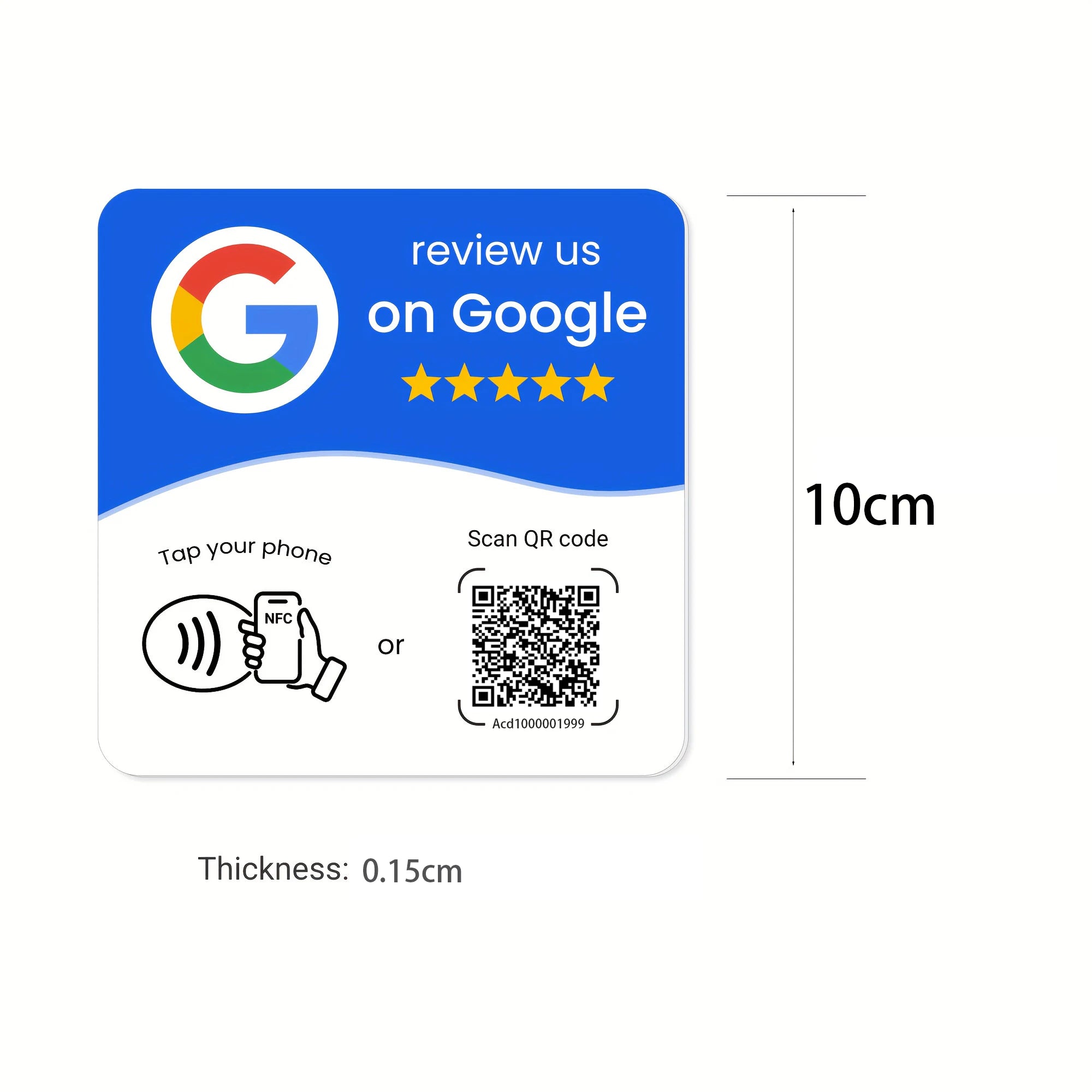 Google Review Card NFC